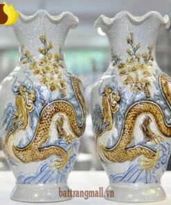Lọ lượn miệng, Rồng đắp nổi, men rạn