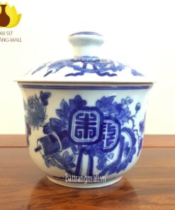 Bát nước thờ màu Lam men ngọc