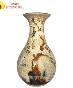 Tỳ bà đắp nổi hoa Đào men rạn