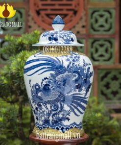Chóe chim hoa Gốm Sứ Bát Tràng được vẽ tay hoàn toàn bởi nghệ nhân giỏi.