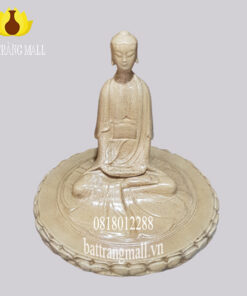 Tượng Sứ Bát Tràng Đức Phật tọa thiền đài Sen men rạn